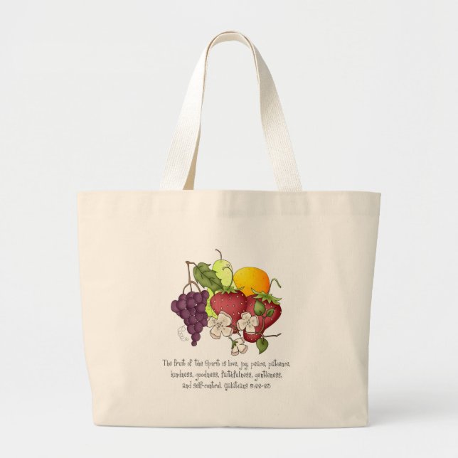 Fruit of the Spirit Large Tote Bag (Front)