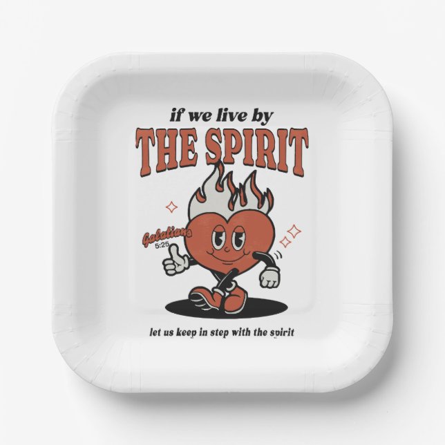 Fruit Of The Spirit - Live By The Spirit Paper Plates (Front)