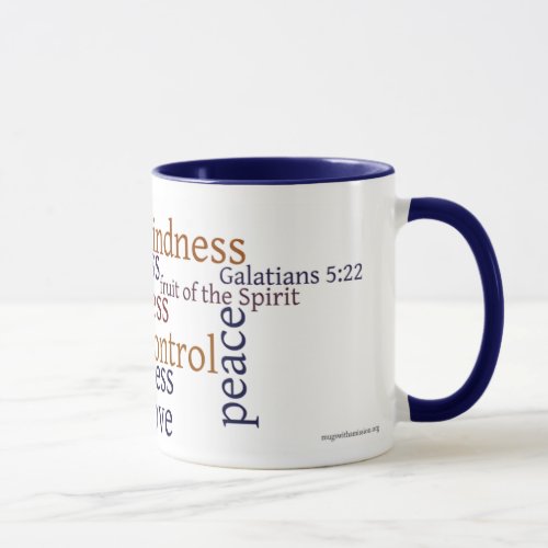 Fruit of the Spirit Mug Galatians 522_23 _ Blue Mug