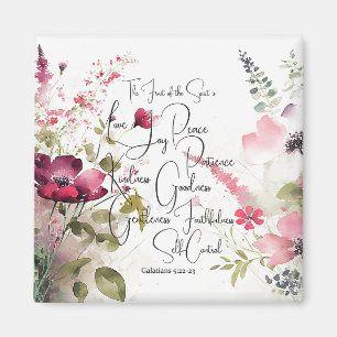 Fruit of the Spirit pink floral Magnet