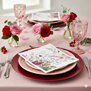 Fruit of the Spirit pink floral Napkins