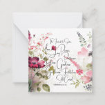 Fruit of the Spirit pink floral Note Card