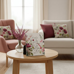 Fruit of the Spirit pink floral Plaque