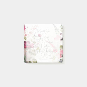 Fruit of the Spirit pink floral Post-it Notes