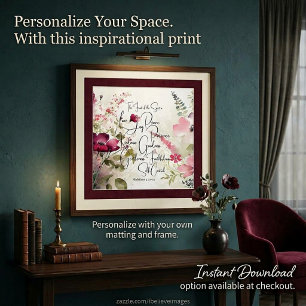 Fruit of the spirit pink floral poster