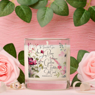 Fruit of the Spirit pink floral Scented Candle