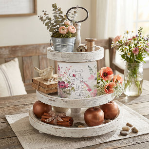 Fruit of the Spirit pink floral Wooden Box Sign