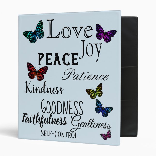 Fruit of the Spirit Scripture Personalized 3 Ring Binder (Front/Inside)