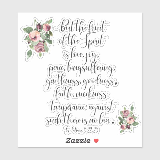 Fruit of the Spirit Scripture Sticker (Sheet)