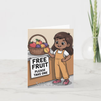 Fruit of the Spirit: Self-Control Kid's Card