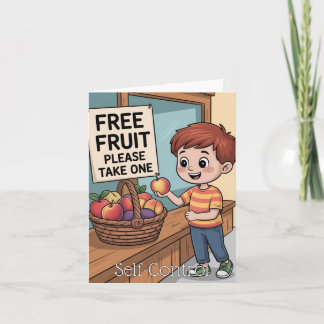 Fruit of the Spirit:Self-Control Kid's Card