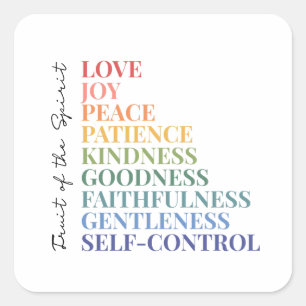 Fruit of the Spirit Square Sticker