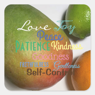 Fruit of the Spirit Square Sticker