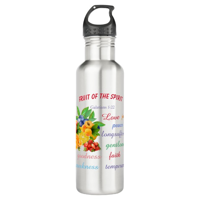 Fruit of the Spirit  Stainless Steel Water Bottle (Front)
