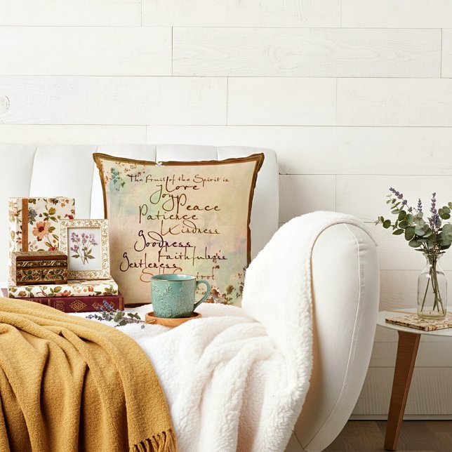 Fruit of the Spirit Throw Pillow (Creator Uploaded)