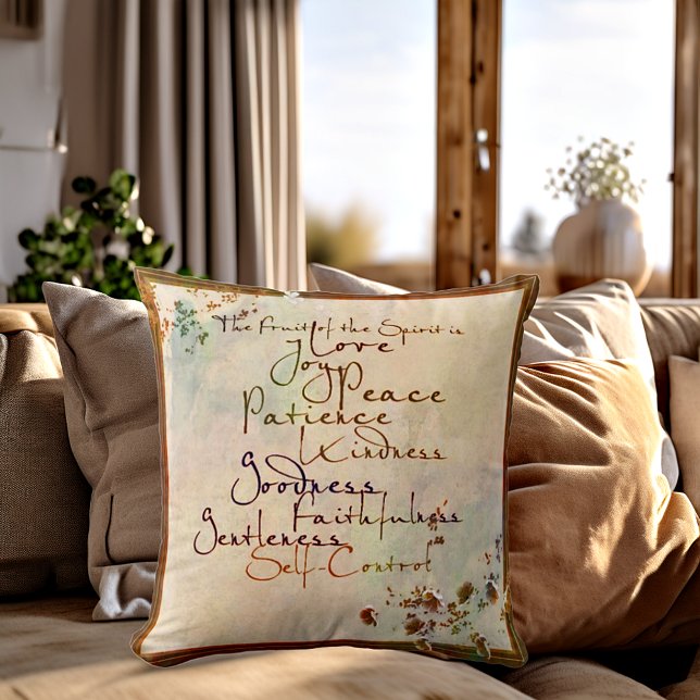 Fruit of the Spirit Throw Pillow (Creator Uploaded)