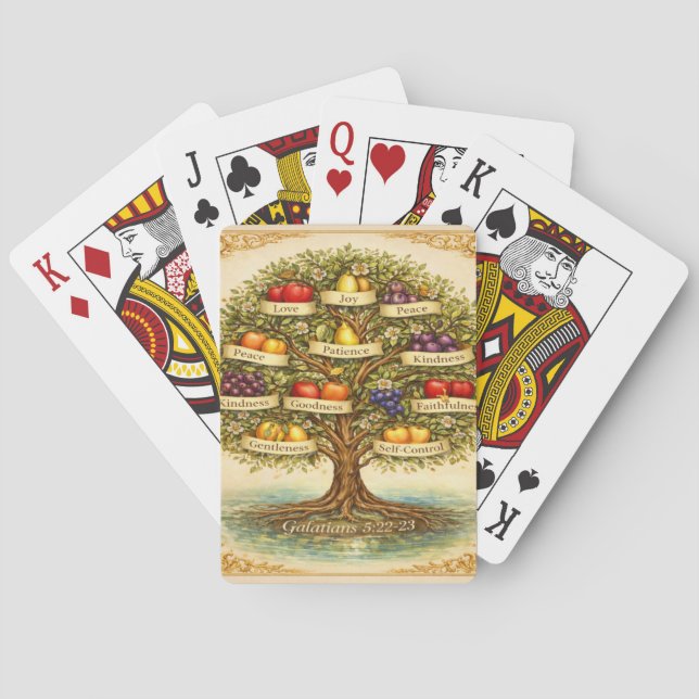 Fruit of the Spirit Tree Wall Art – Poker Cards (Back)