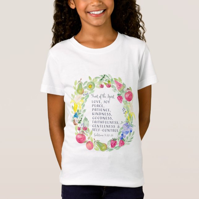 Fruit Of the Spirit Watercolor Artwork T-Shirt (Front)