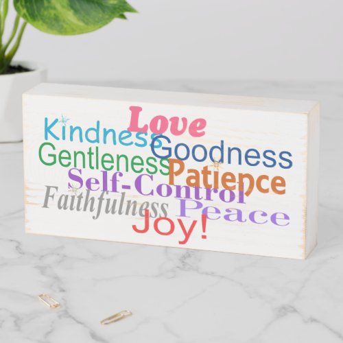 Fruit of the Spirit Wooden Box Sign