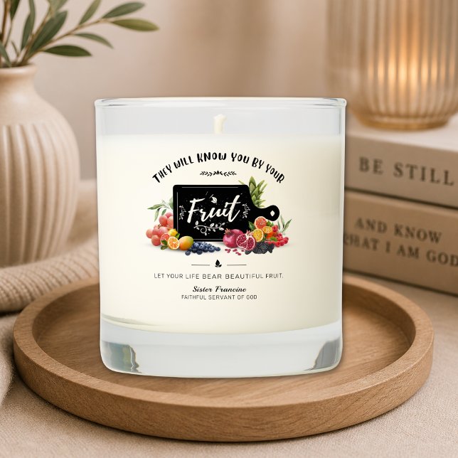 Fruit Of The Sprit Christian Personalized Scented Candle (Creator Uploaded)