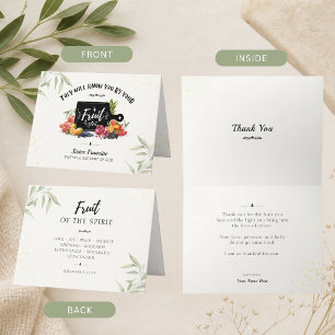 Fruit Of The Sprit Christian Personalized Thank You Card