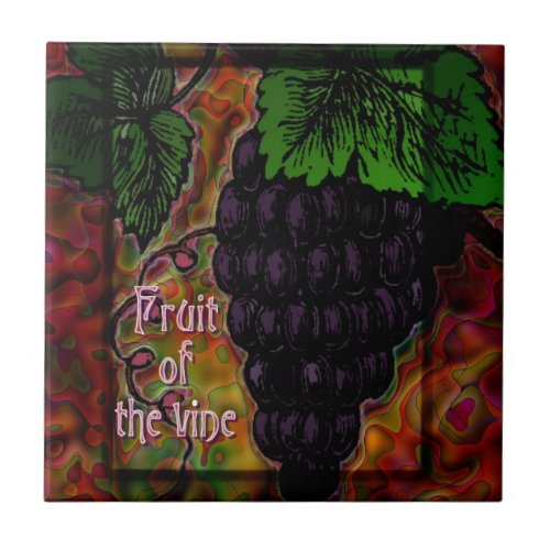 Fruit of the Vine Decorative Ceramic Tile