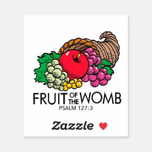 Fruit of the Womb Bible Verse Pun Decal