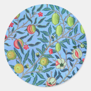 Fruit or Pomegranate by William Morris Classic Round Sticker