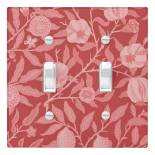Fruit or Pomegranate in wine red and soft pink Light Switch Cover