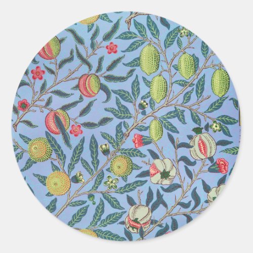 Fruit or Pomegranate Vintage William Morris Classic Round Sticker