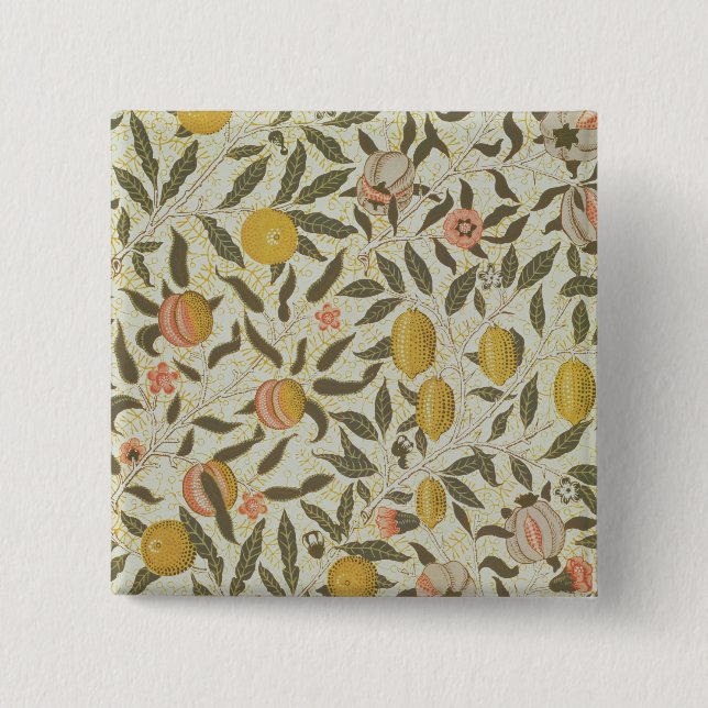 Fruit or Pomegranate wallpaper design Pinback Button (Front)