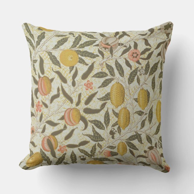 Fruit or Pomegranate wallpaper design Throw Pillow (Front)