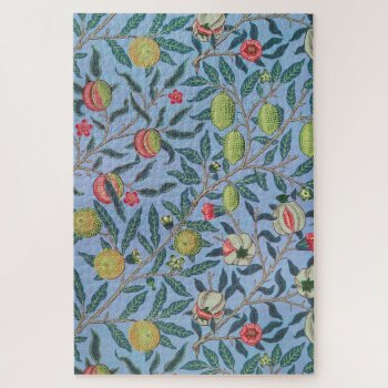 Fruit Or Pomegranate William Morris Jigsaw Puzzle by Zazilicious at Zazzle