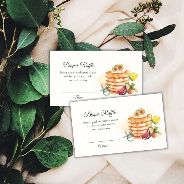 Fruit Pancake Pacifier Diaper Raffle Baby Shower  Enclosure Card (Fruit Pancake Pacifier Diaper Raffle Baby Shower Enclosure Card)