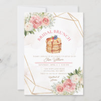 Fruit Pancake Pink Florals Bridal Shower Brunch