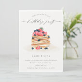Fruit Pancake Watercolor Any Age Birthday Invite (Standing Front)