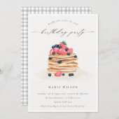 Fruit Pancake Watercolor Any Age Birthday Invite (Front/Back)