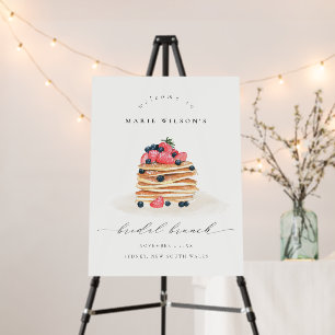 Fruit Pancake Watercolor Bridal Brunch Welcome Foam Board
