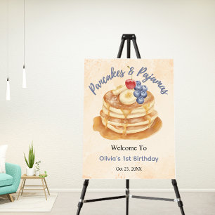 Fruit Pancakes and Pajamas 1st Birthday Welcome Foam Board