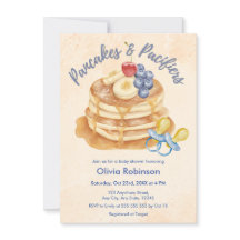 Fruit Pancakes & Pacifiers Gingham Baby Shower