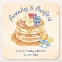 Fruit Pancakes & Pacifiers Gingham Baby Shower