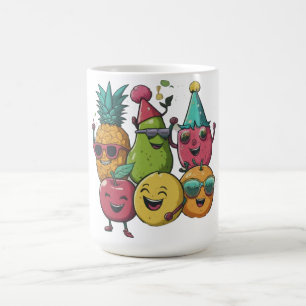 fruit party happy dancing coffee mug