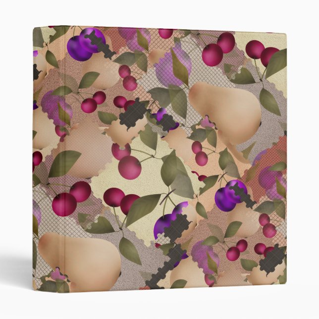 Fruit, patchwork 3 ring binder (Front/Spine)
