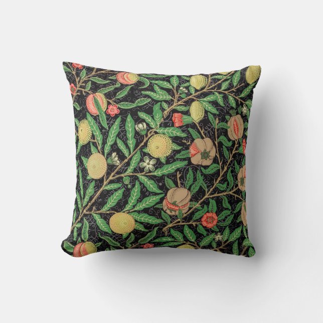 Fruit pattern (1862) By William Morris Throw Pillow (Front)