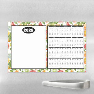 Fruit Pattern 2025 calendar Magnetic Dry Erase Sheet
