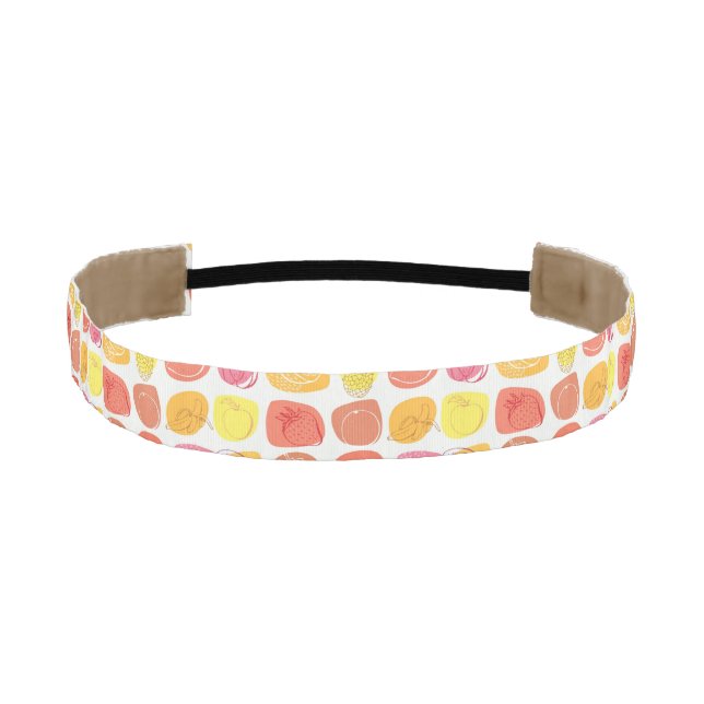 Fruit pattern athletic headband (Front)