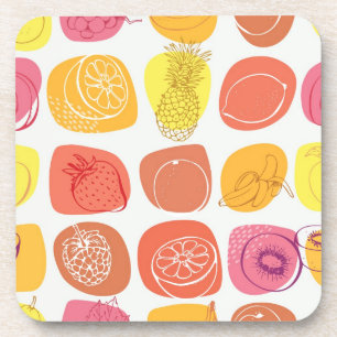 Fruit pattern beverage coaster