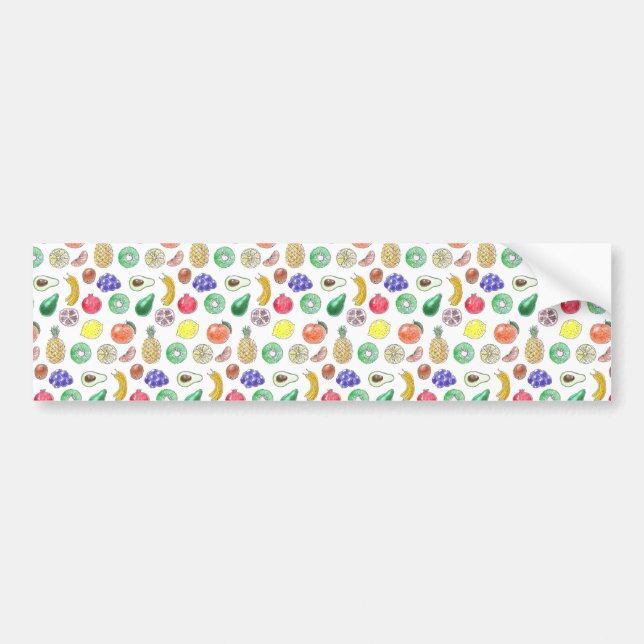 Fruit pattern bumper sticker (Front)