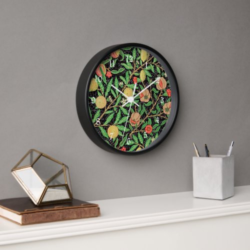 Fruit pattern by William Morris  Clock