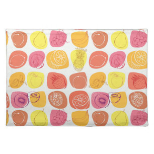 Fruit pattern cloth placemat